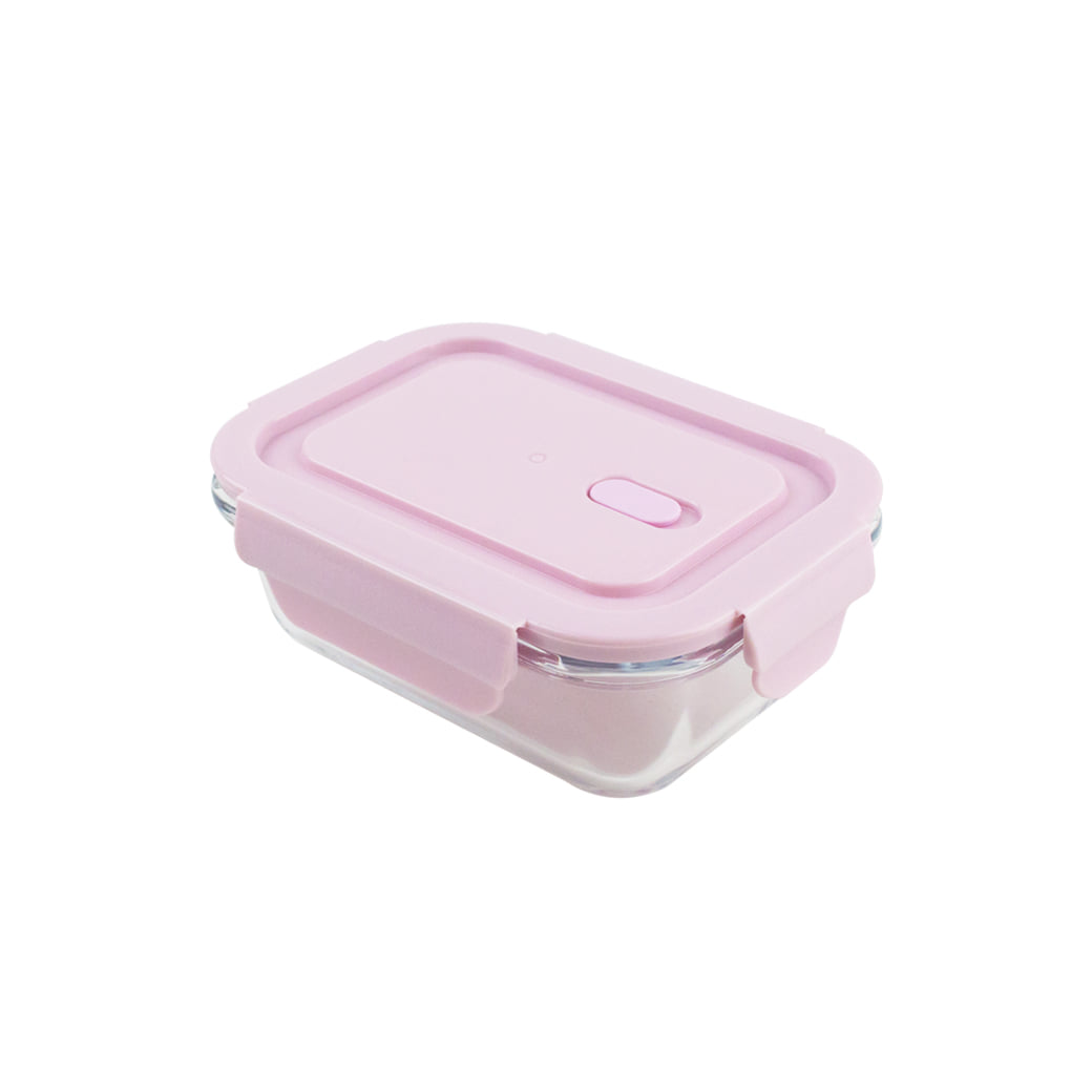 กล่องอาหารแก้ว RRS 410 มล. สีชมพู_0